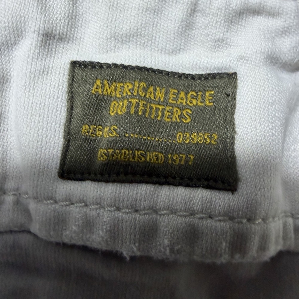 American Eagle Cargo Shorts Mens 34 White Utility Drawstring Casual y2k - Picture 6 of 6
